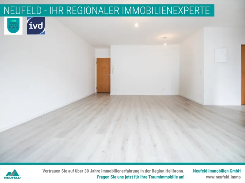 Wohn-/Esszimmer - Wohnung kaufen in Bad Friedrichhall - Lukrative Investition, nur 5 Minuten vom Schwarz Campus – 4,7% Anfangsrendite!