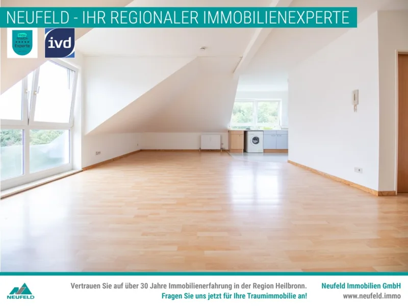 Wohn-/Schlafbereich - Wohnung kaufen in Bad Friedrichshall - Top Investition, nur 5 Minuten vom Schwarz Campus – 5% Anfangsrendite!