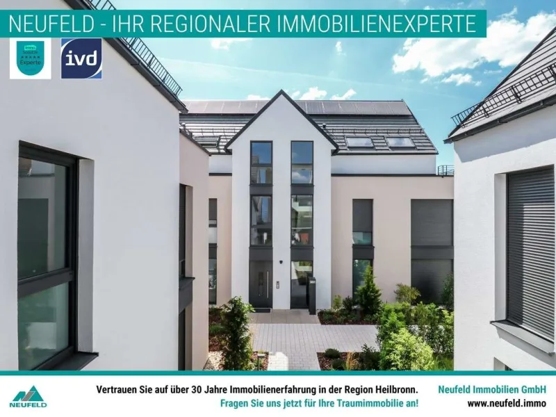 Außenansicht - Wohnung mieten in Heilbronn / Neckargartach - Moderne und helle 3,5 Zimmer Wohnung mit Terrasse zu vermieten!