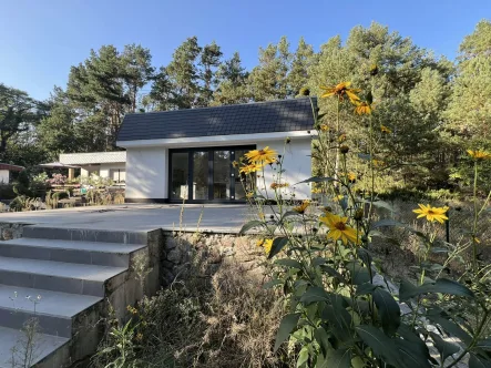 Ansicht Haus  - Haus kaufen in Seddiner See - Charmantes Wochenendhaus in der Schuppesiedlung am Seddiner See