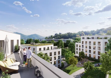  - Wohnung kaufen in Baden-Baden - AM TANNENHOF – Blick auf Baden-Badens grüne Berge