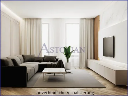 Bsp. Wohnzimmer - Wohnung kaufen in Berlin - 3-Zimmer-Eigentumswohnung - frisch saniert - zur Selbstnutzung oder Kapitalanlage