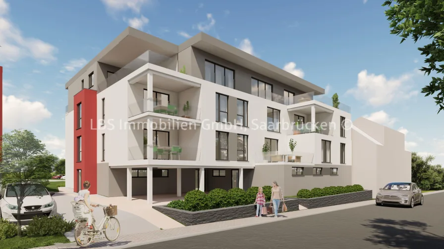 Außenansicht - Wohnung kaufen in St. Wendel - St. Wendel: Penthouse-Neubauwohnungen im Zentrum 
