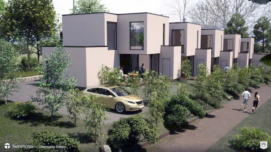Außenansicht 1 - Haus kaufen in Nalbach - Außergewöhnliches Neubauprojekt in Nalbach - nachhaltig  - energieeffizient - KFW40-Qualität