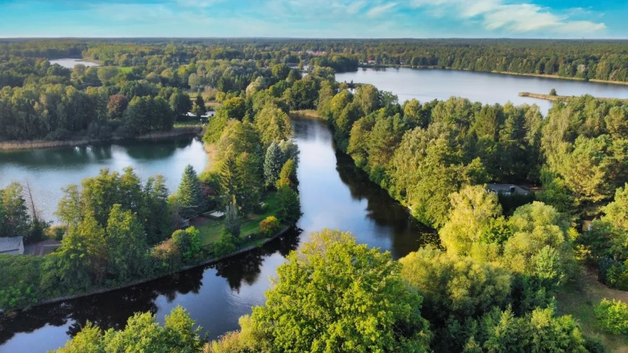 Havel und See nebeneinander