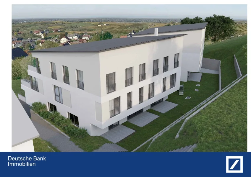 Ansicht Rückseite - Wohnung kaufen in Bühl - Wohnen in den Sonnenterrassen: Wohnungen in Topaussichtslage!