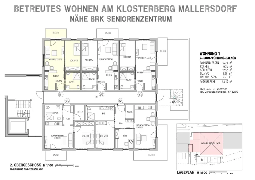 Grundriss Wohnung 1