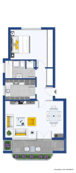 Grundriss 1. OG rechts - unbem