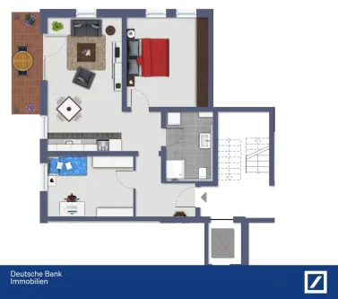 Grundriss - Wohnung mieten in Deggendorf - Neubau! Hochwertige 3-Zimmer-Wohnung in beliebter Wohngegend von Deggendorf zu vermieten. 