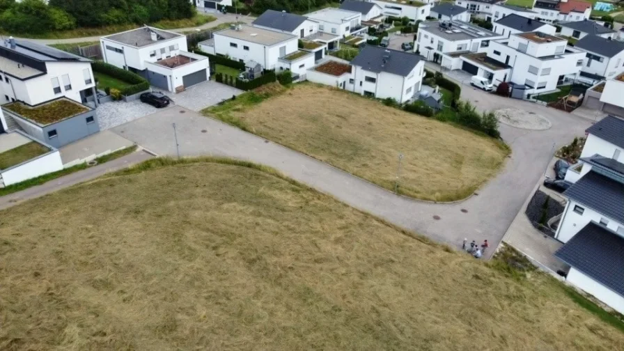 Blick von Norden - Grundstück kaufen in Hüttlingen - Das letzte Grundstück im Hochfeld in Hüttlingen!