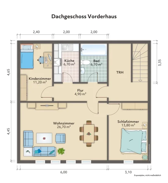 Dachgeschoss Vorderhaus