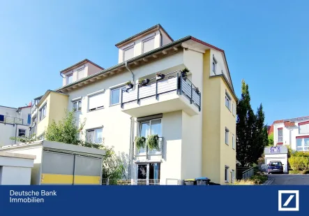 Außenansicht  - Wohnung mieten in Marbach - Reizende Dreizimmerwohnung mit Süd-Balkon und Stellplatz in begehrter Lage in Marbach