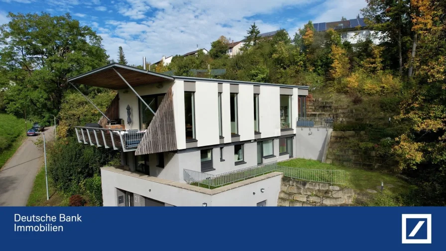 Außenansicht - Haus kaufen in Sachsenheim - Exklusives Architektenhaus im Mettertal in unberührter Landschaft im Naturschutzgebiet 