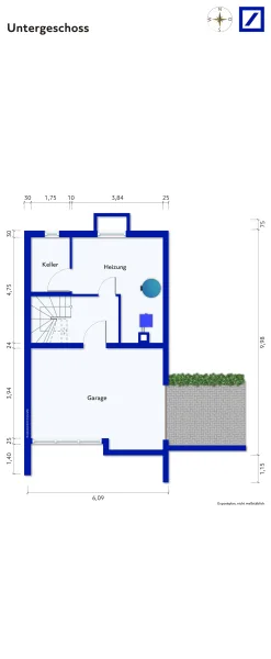 Grundriss Untergeschoss unmöbl