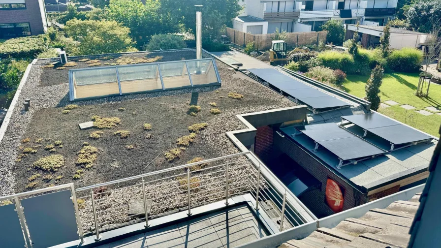 Dachterrasse und Photovoltaik