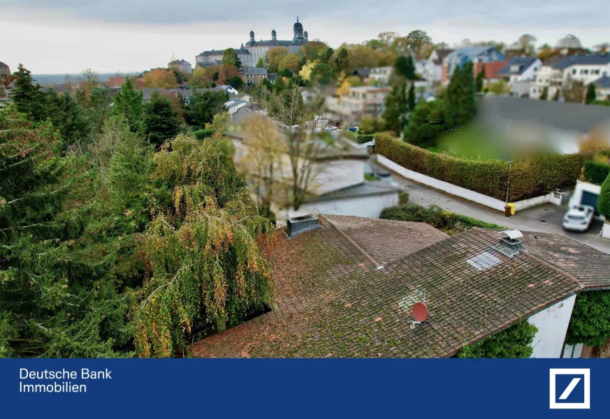 Aussicht Schloss Bensberg - Haus kaufen in Bergisch Gladbach - Traumgrundstück in Hanglage: Panoramablick am Schloss Bensberg