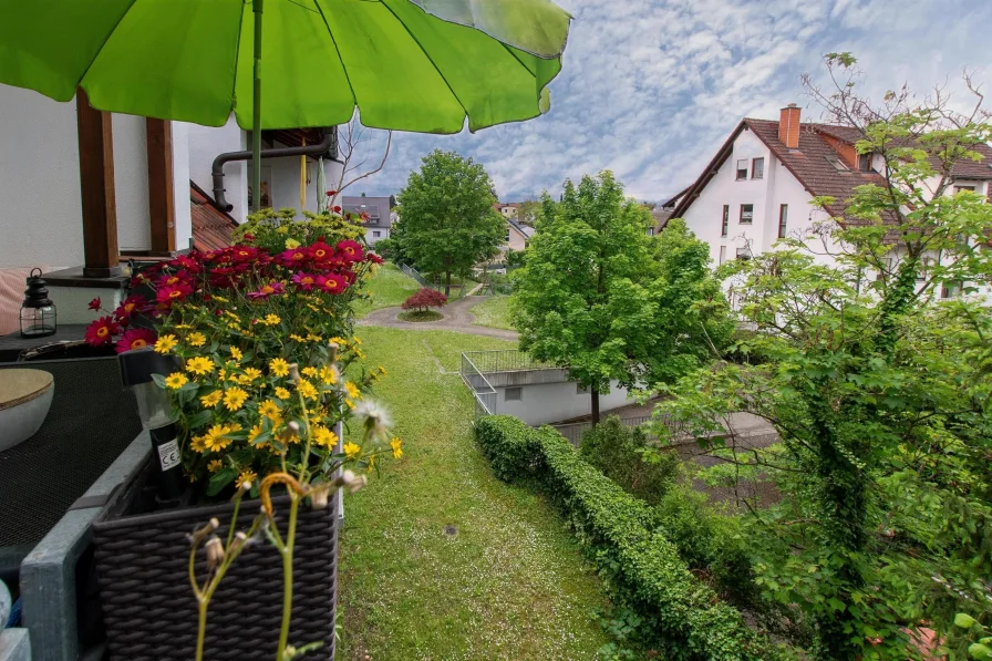 Blick vom Balkon