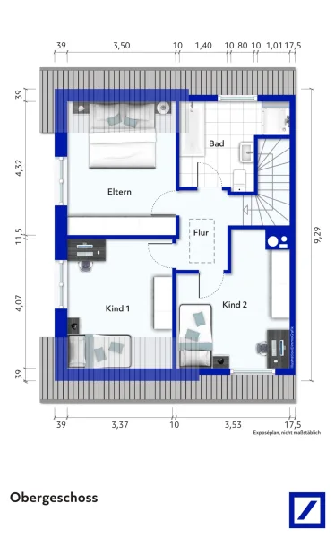 Grundriss Obergeschoss