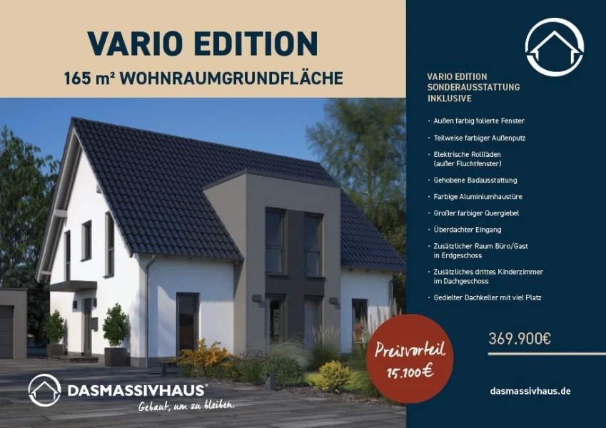 hausansicht - Haus kaufen in Ockfen - Das Massivhaus! Sonderedition! Traumhaft schön, modernste Technik, individuelle Planung.