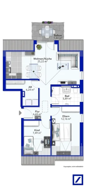 Exposeplan-Dachgeschoss rechts