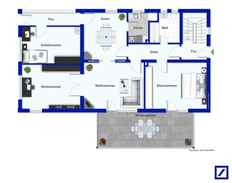 Exposeplan Erdgeschoss