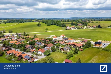  - Grundstück kaufen in Wessobrunn - 1155 m² Traumgrundstück am Ortsrand von Wessobrunn-Forst mit Panoramablick auf die Alpen – teilbar