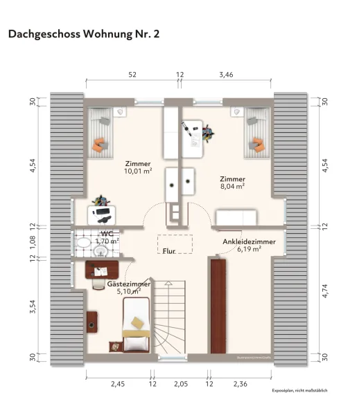 Dachgeschoss Wohnung Nr. 2