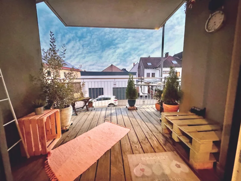 Balkon Blick nach Außen