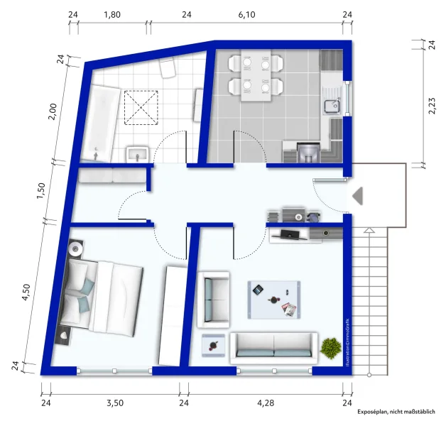 immoGrafik-Einliegerwohnung OG