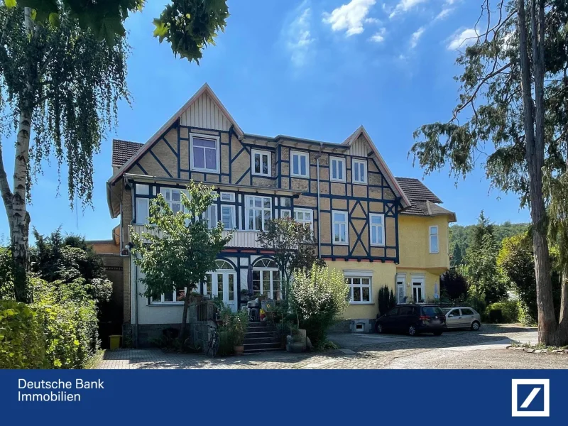 Außenansicht Hof - Haus kaufen in Wernigerode - Historische Stadtvilla im Grünen: Ein Anwesen mit 10 Wohneinheiten!