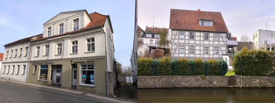 Vorder Hinterhaus - Haus kaufen in Perleberg - TOP-Renditeobjekt ! Zwei MFH - voll vermietet - voll saniert-  in bester Perleberger Altstadtlage 