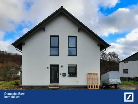 Straßenansicht - Haus kaufen in Steffenberg - Ihr modernes Traumhaus – Licht, Raum und Natur in perfekter Harmonie