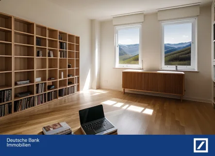 Zimmer1 nach Renovierung - Wohnung kaufen in Stuttgart - Erdgeschosswohnung mit 3 Zimmer sucht neue Eigentümer in Stuttgart-Münster