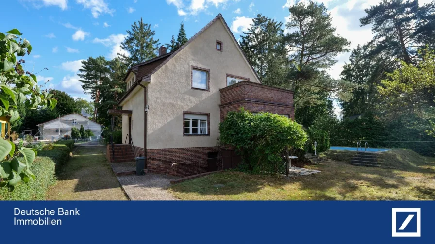 Hausansicht 2 gartenseitig - Haus kaufen in Michendorf - Schmuckstück vor den Toren von Caputh