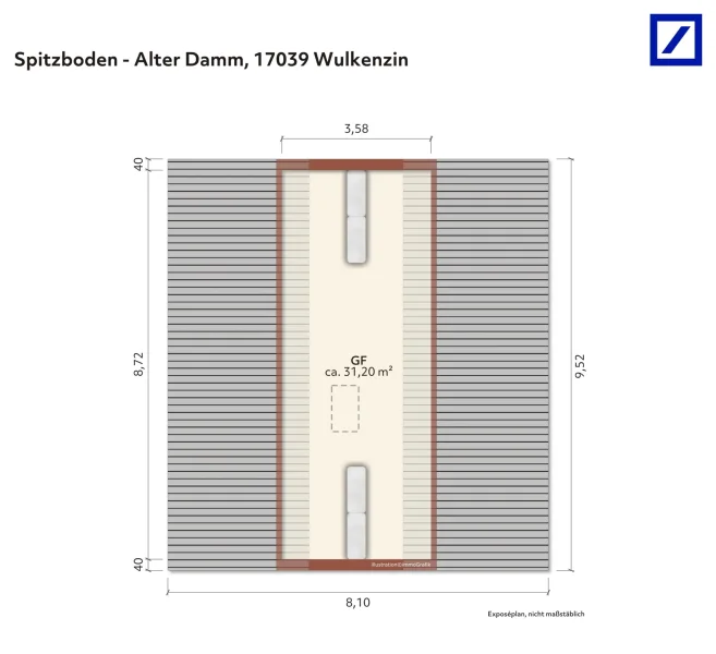 Grundriss Spitzboden