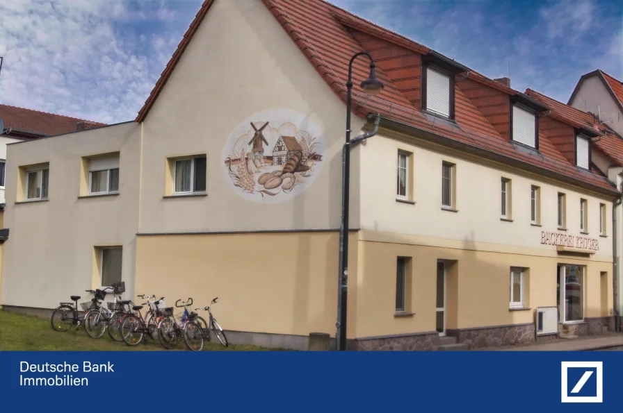 Hausansicht - Haus kaufen in Vetschau - Wohn- und Geschäftshaus im Herzen von Vetschau - ehemalige Bäckerei in Vetschau