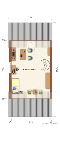 Einrichtungsvorschlag Dachgesc