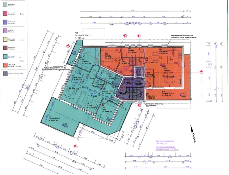 Grundriss Penthouse orange