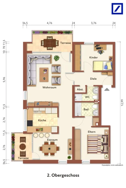 Grundrissplan WE 3