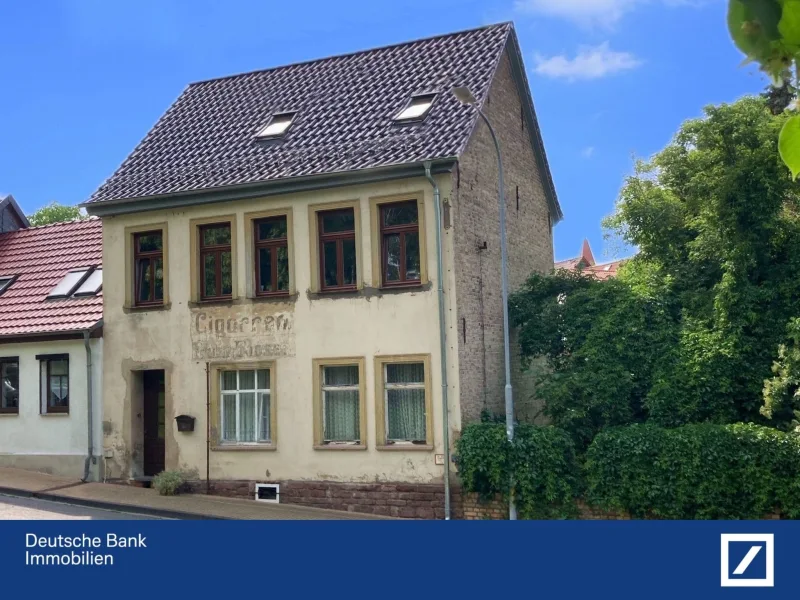 Hausansicht - Haus kaufen in Lutherstadt Eisleben - In ruhiger Stadtlage mit viel Grün !