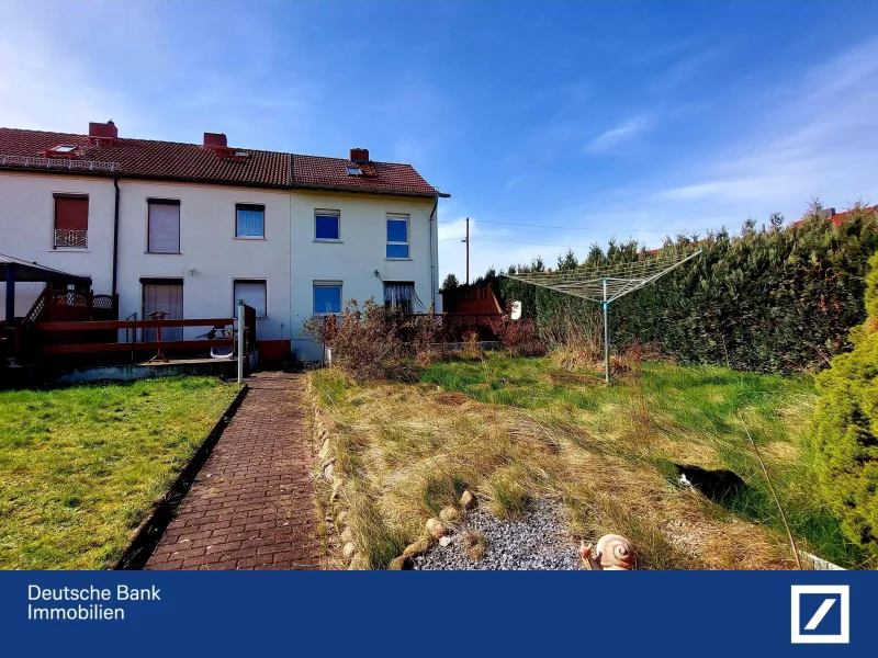 Gartenansicht - Haus kaufen in Riesa - Reihenendhaus in begehrter Lage