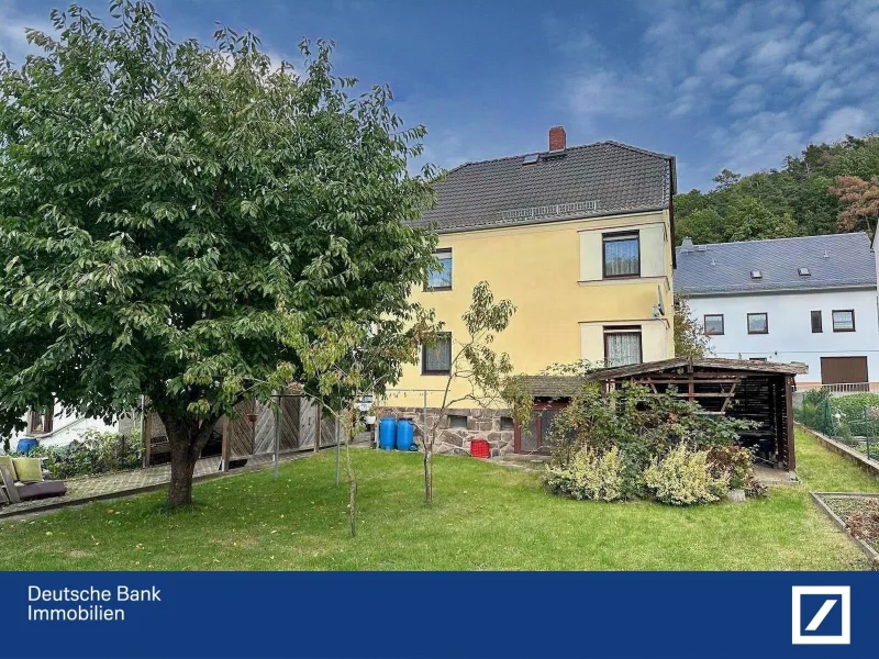 Rückseite - Haus kaufen in Kriebstein - Idyllisches Einfamilienhaus in ländlicher Ruhe mit Nähe zu Waldheim