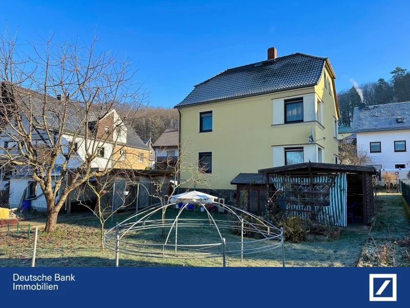 Rückseite - Haus kaufen in Kriebstein - Idyllisches Einfamilienhaus in ländlicher Ruhe mit Nähe zu Waldheim