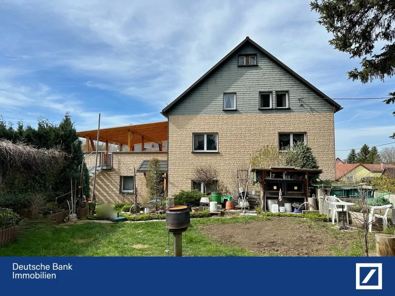 Giebelseite - Haus kaufen in Bobritzsch-Hilbersdorf - Ein- oder Zweifamilienhaus mit Ausbaureserve!