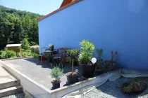 Terrasse  auf der Garage