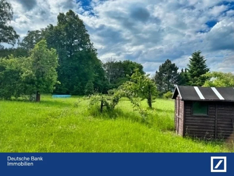 Gartengrundstück mit Hütte - Grundstück kaufen in Pößneck - Mitten in der Natur - 3.641 m² großes  Freizeitgrundstück