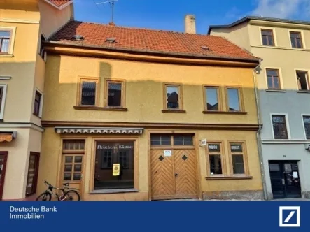 Straßenseite altes Haus - Haus kaufen in Arnstadt - Abrissobjekt - mit genehmigten Neubauprojekt - im Herzen Arnstadts