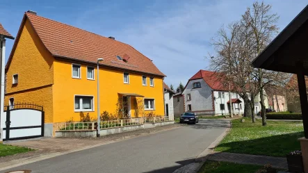 Straßenansicht - Haus kaufen in Kölleda - Attraktiver Bauernhof mit viel Platz und Potential