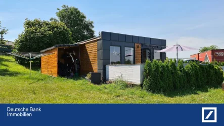 Ansicht - Grundstück kaufen in Apolda - Schönes sonniges Grundstück am Ortsrand bebaut mit einem Tiny Haus