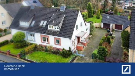 Außenansicht - Haus kaufen in Münster - OPEN HOUSE am 6.10. von 11 Uhr bis 13 Uhr: Doppelhaushälfte mit ca. 795 qm Grundstück in Angelmodde